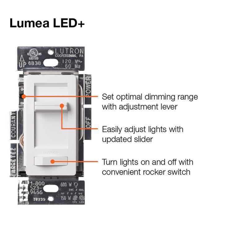 Lutron Lumea Ivory 150 W 3-Way Dimmer Switch