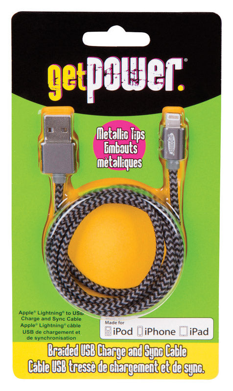 GetPower 3 ft. L Lightning Cable