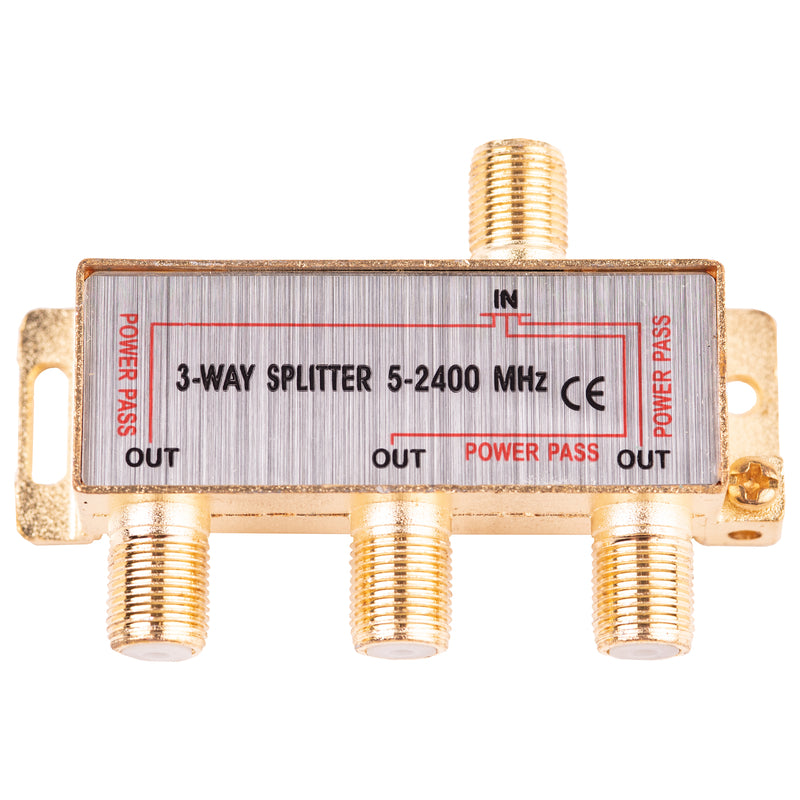Monster Just Hook It Up 3 Way Coax Splitter 75 ohm