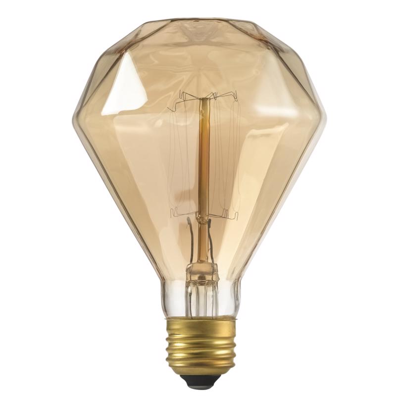 Globe Electric Designer Diamante 40 W BR30 Decorative Incandescent Bulb E26 (Medium) Amber