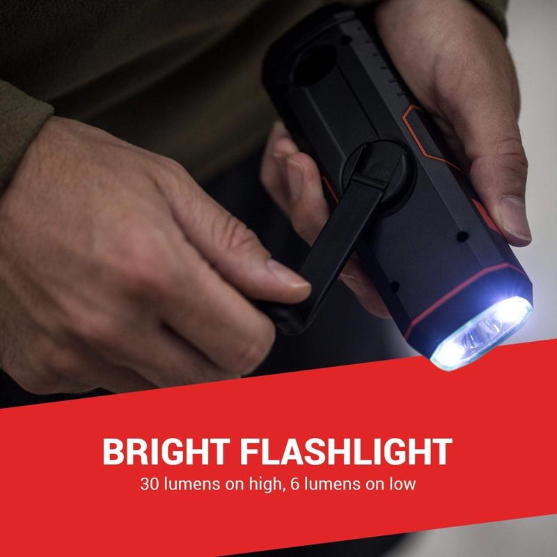 Life+Gear 30 lm Red LED Crank Radio/Flashlight