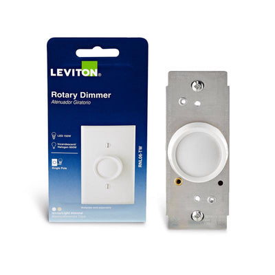 Leviton Trimatron Light Almond & White 600 W Rotary Dimmer Knob