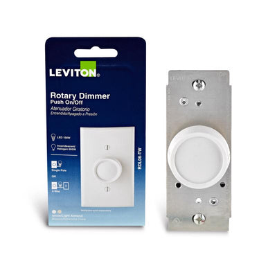 Leviton Trimatron Light Almond & White 600 W Rotary Dimmer Knob