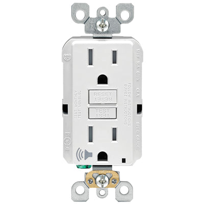 Leviton 15 amps 125 V White Audible Outlet 5-15R