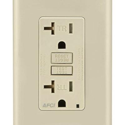 Leviton 20 amps 125 V Duplex Light Almond AFCI Outlet 5-20R