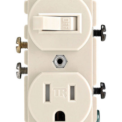 Leviton 15 amps 125 V Duplex Light Almond Combination Switch/Outlet 5-15R