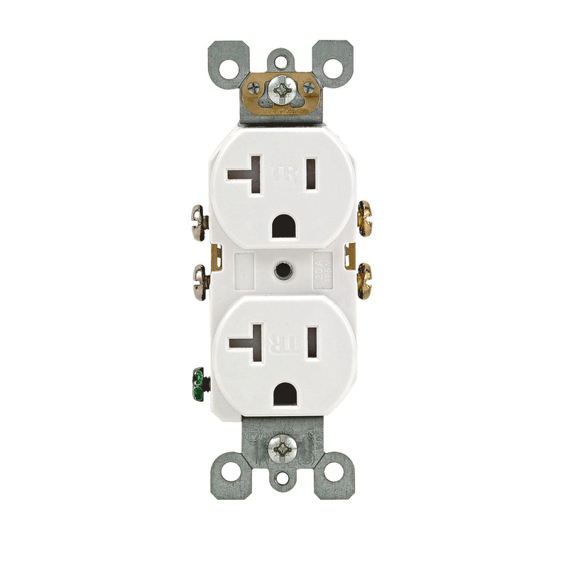 Leviton 20 amps 125 V Duplex White Outlet 5-20R
