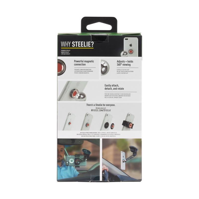 Nite Ize Steelie Black/Silver Windshield Cell Phone Mount For All Mobile Devices