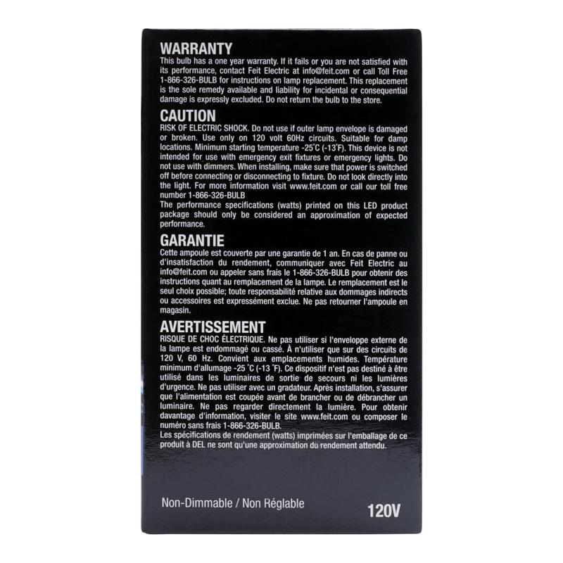 Feit A19 E26 (Medium) LED Bulb Black Light 7 Watt Equivalence