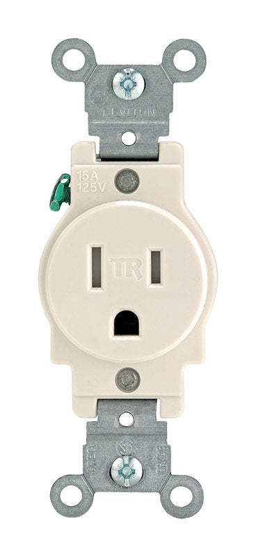 Leviton 15 amps 125 V Single Light Almond Tamper Resistant Outlet 5-15R
