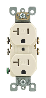 Leviton 20 amps 125 V Duplex Light Almond Tamper Resistant Outlet 5-20R