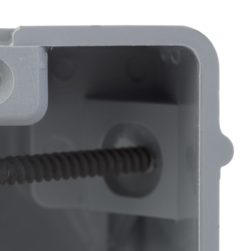 Madison Electric Smart Box Rectangle PVC 2 gang Electrical Box Gray