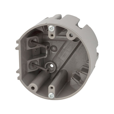 Madison Electric Smart Box Round PVC 1 gang Ceiling Box Gray