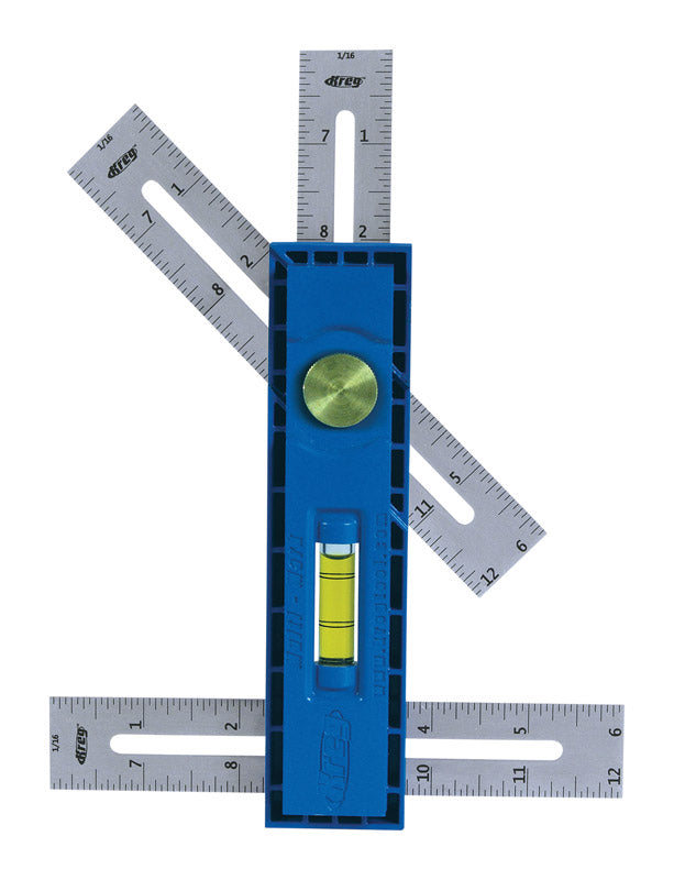 Kreg Multi-Mark 1.25 in. L X 5 in. W Rule and Gauge 6 in. Blue