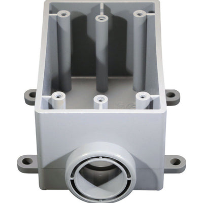 Cantex New and Old Work 22.5 cu in Rectangle PVC 1 gang Outlet Box Gray