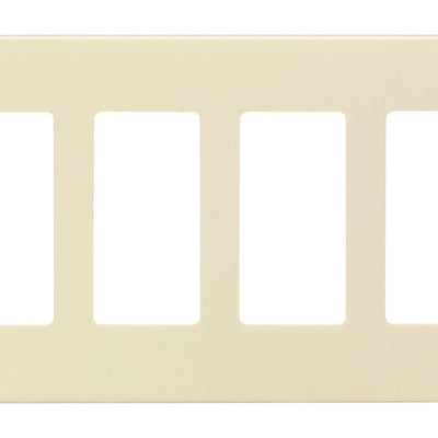 Leviton Almond 4 gang Polycarbonate Decorator Screwless Wall Plate