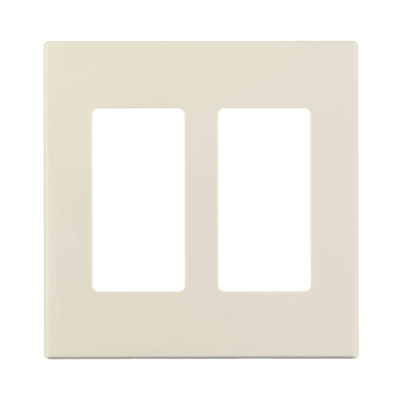Leviton Decora Plus Almond 2 gang Polycarbonate Decorator Screwless Wall Plate