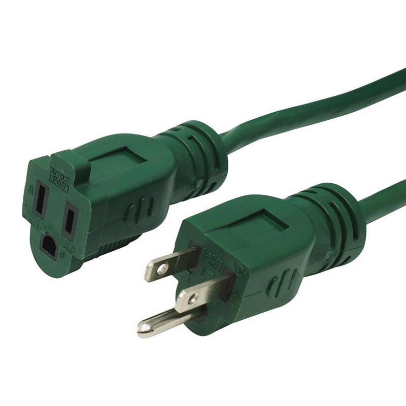 Coleman Cable Woods Outdoor 20 ft. L Green Extension Cord 16/3 SJTW
