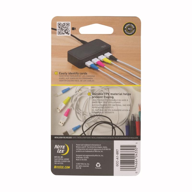 Nite Ize CordCollar 0.82 in. L Assorted Silicone Cord Identification and Protection Kit