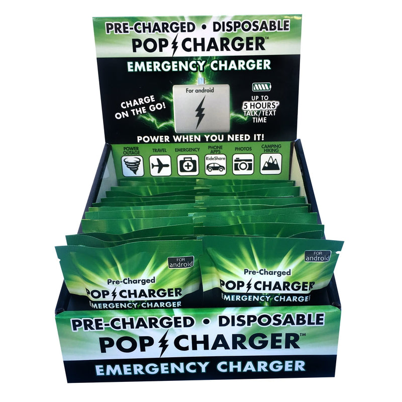 Zorbitz Pop Charger Disposable Emergency Cell Phone Charger