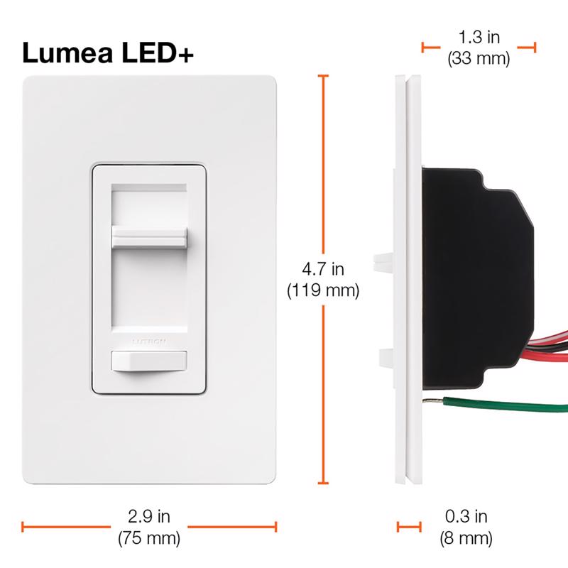Lutron Lumea Ivory 150 W Slide Dimmer Switch