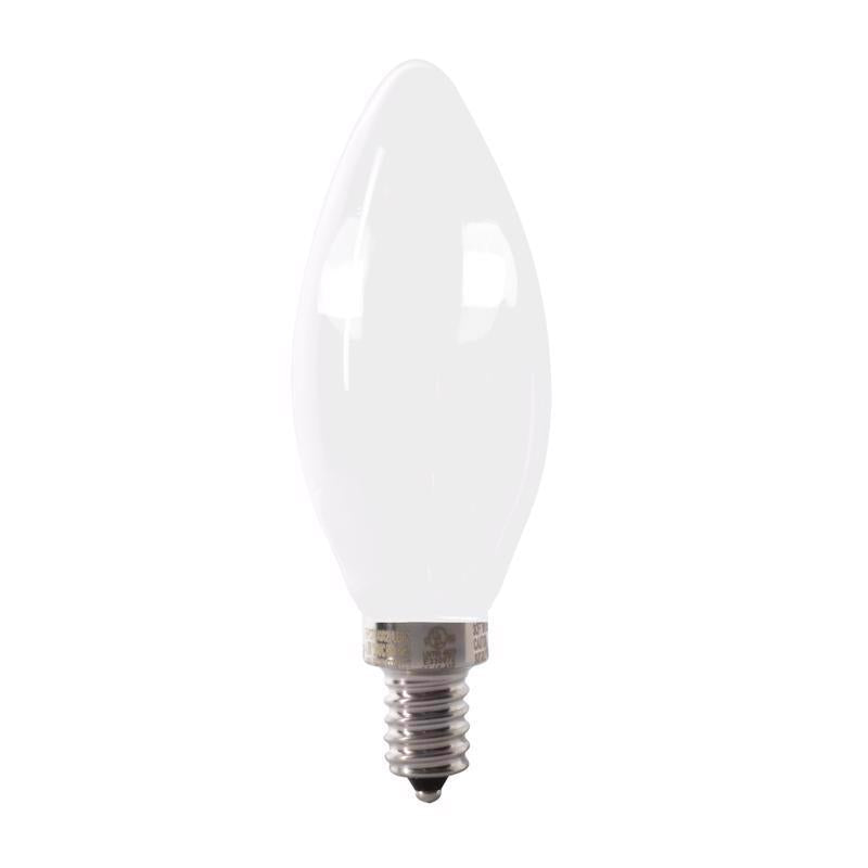 Feit Enhance B10 E12 (Candelabra) Filament LED Bulb Soft White 40 Watt Equivalence 2 pk
