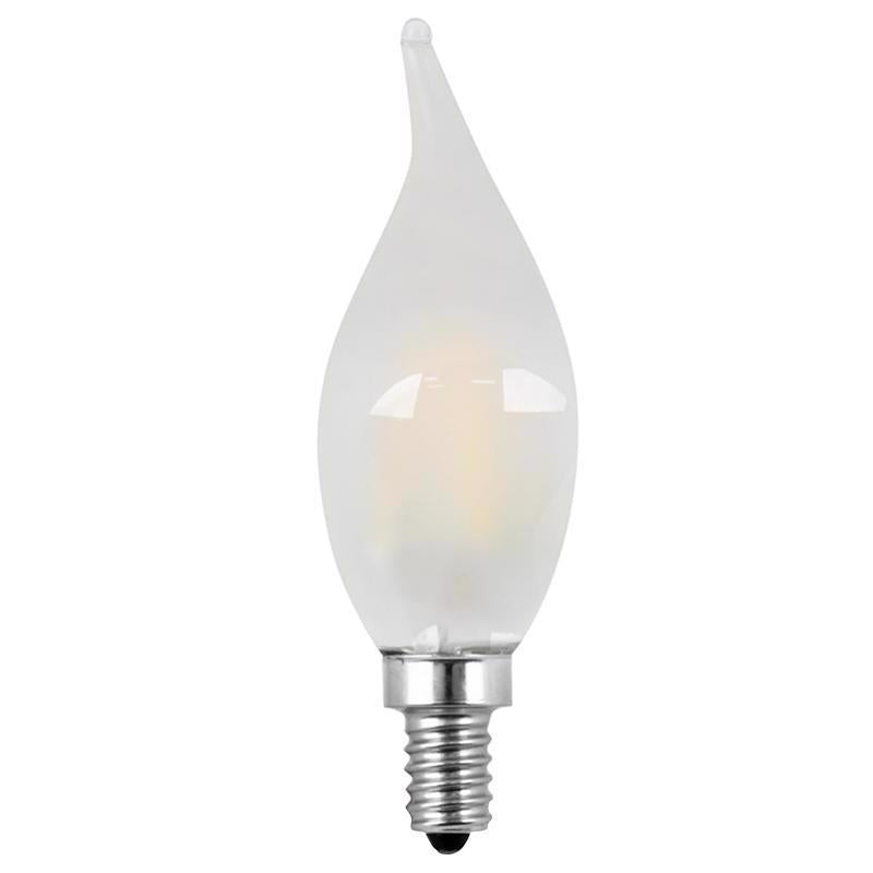 Feit Enhance CA10 (Flame Tip) E12 (Candelabra) Filament LED Bulb Daylight 40 Watt Equivalence 2 pk