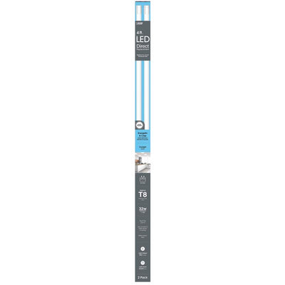 Feit Plug & Play T8 Daylight 47.7 in. Bi-Pin Linear LED Bulb 32 Watt Equivalence 2 pk