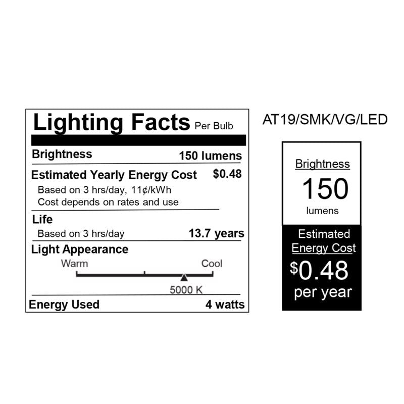 Feit A19 E26 (Medium) Filament LED Bulb Smoke Daylight 25 Watt Equivalence