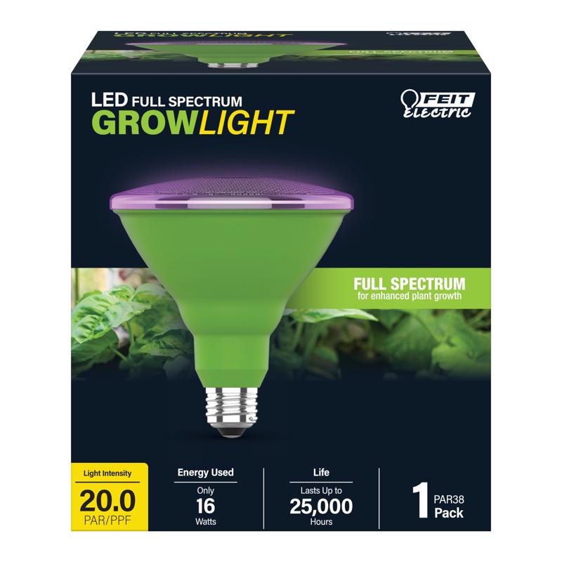 Feit PAR38 E26 (Medium) LED Grow Light Blue 16 Watt Equivalence