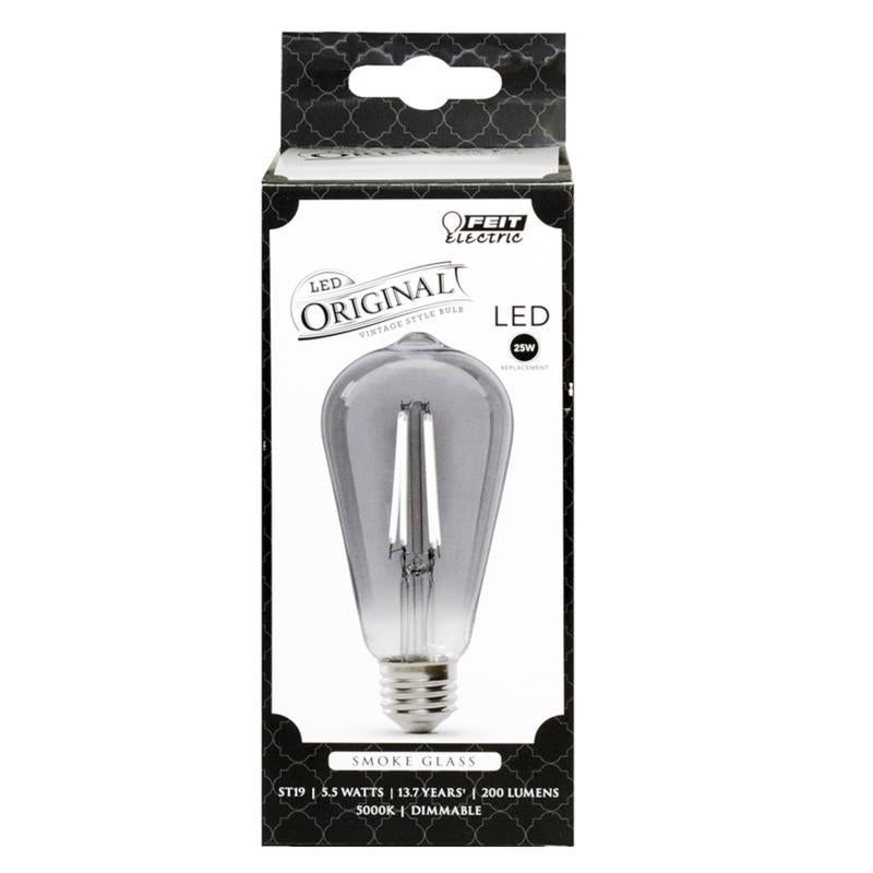 Feit ST19 E26 (Medium) LED Bulb Smoke Daylight 25 Watt Equivalence