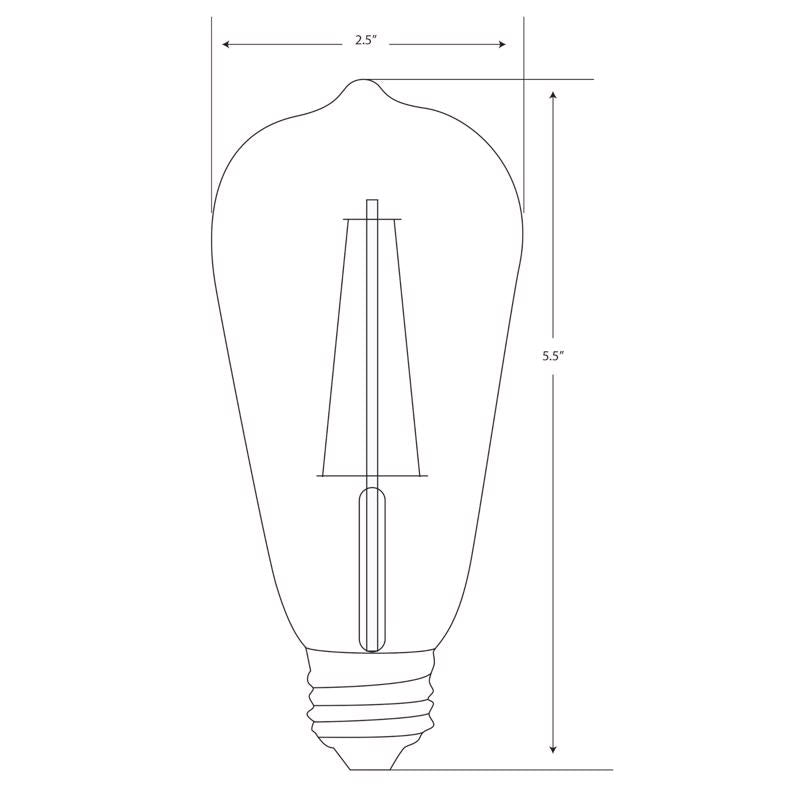 Feit ST19 E26 (Medium) LED Bulb Smoke Daylight 25 Watt Equivalence