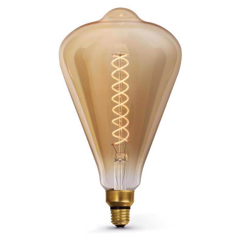 Feit ST52 E26 (Medium) LED Bulb Amber 60 Watt Equivalence