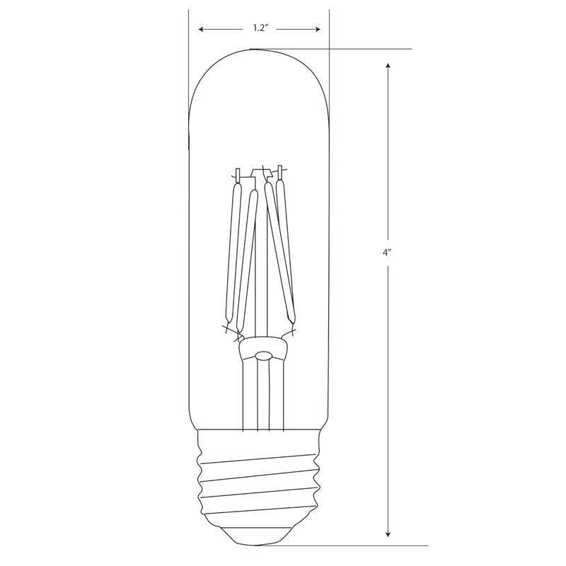 Feit T10 E26 (Medium) LED Bulb Amber 40 Watt Equivalence