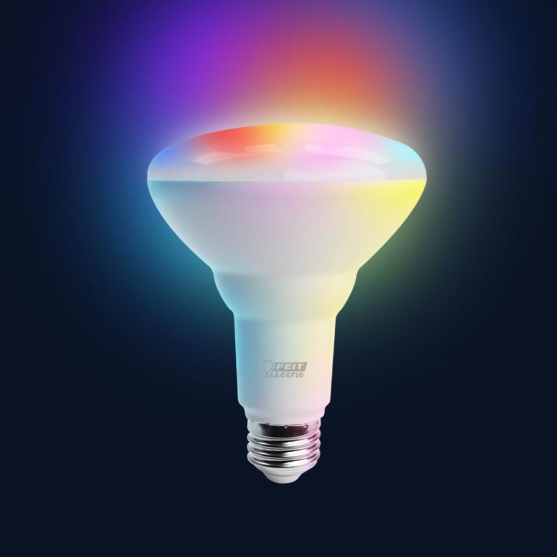 Feit Smart Home BR30 E26 (Medium) Smart-Enabled LED Bulb Color Changing 65 Watt Equivalence