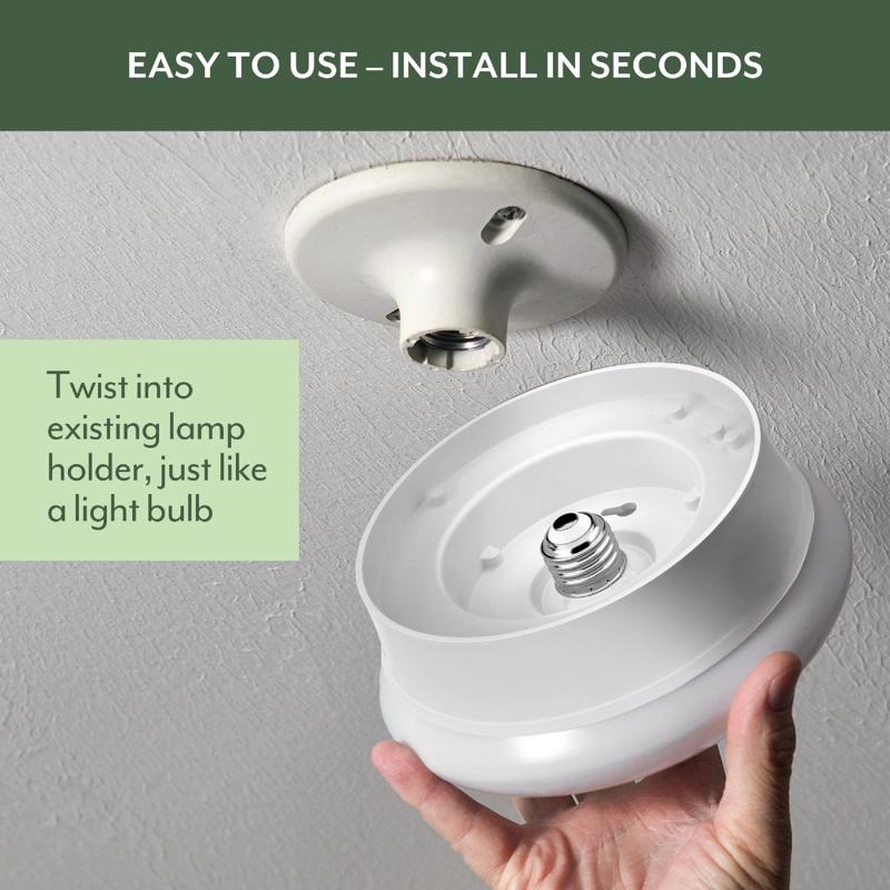 ETI 3.58 in. H X 7 in. W X 7 in. L White LED Ceiling Spin Light