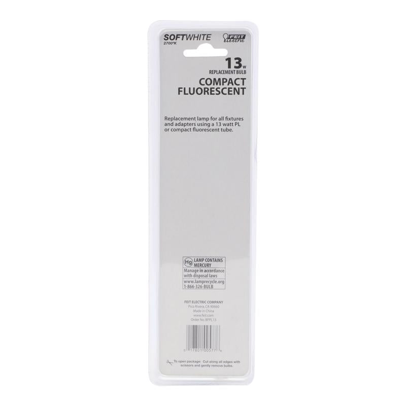 Feit Legacy Bulbs 13 W PL 1.3 in. D X 7 in. L CFL Bulb Soft White Specialty 2700 K