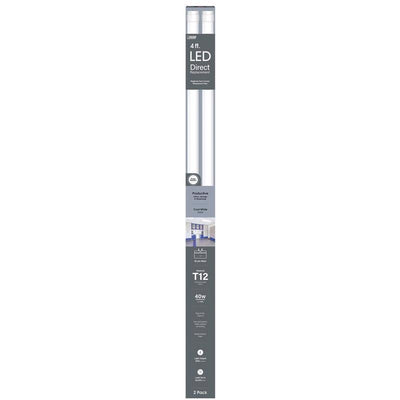 Feit Plug & Play T12 Cool White 48 in. G13 (Medium Bi-Pin) Linear LED Bulb 40 Watt Equivalence 2 pk