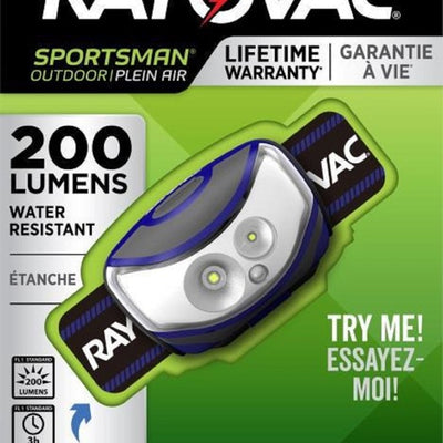 Rayovac Sportsman 200 lm Multicolored LED Head Lamp AAA Battery