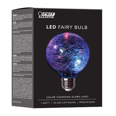 Feit G25 E26 (Medium) LED Bulb Multi-Colored 1 Watt Equivalence