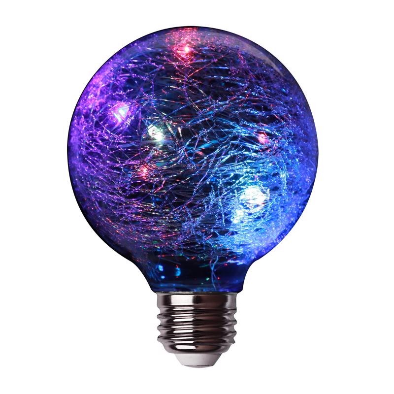 Feit G25 E26 (Medium) LED Bulb Multi-Colored 1 Watt Equivalence