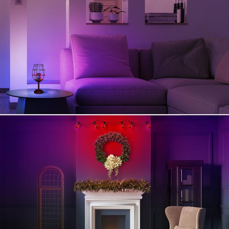 Feit Cylinder E26 (Medium) LED Bulb Multi-Colored 1 Watt Equivalence