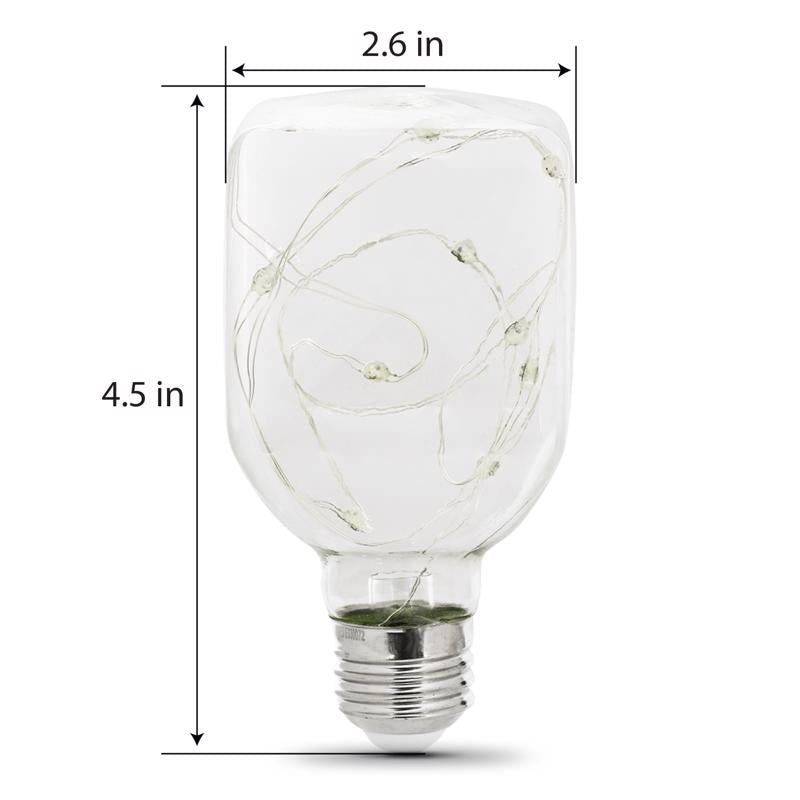 Feit Square E26 (Medium) LED Bulb Multi-Colored 1 Watt Equivalence