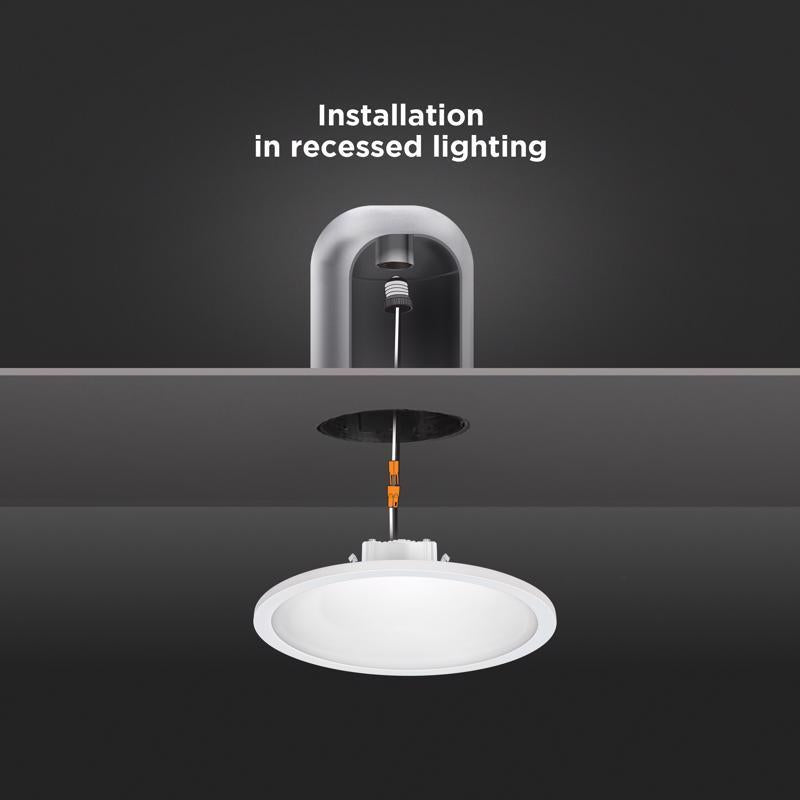 Feit EDGELIT Frost Warm White 7.5 in. W Aluminum LED Retrofit Recessed Lighting 10.5 W