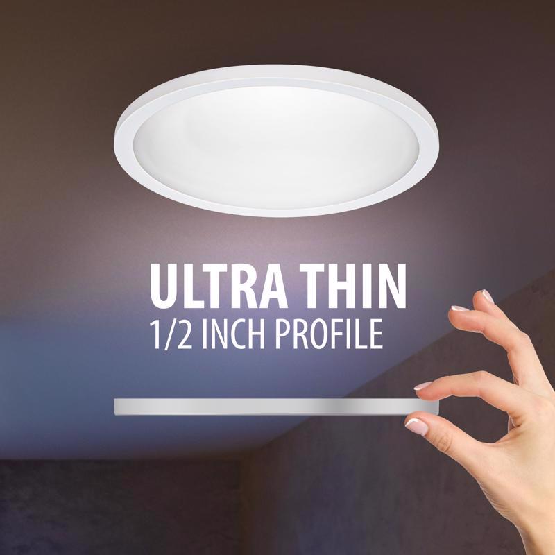 Feit EDGELIT Frost Warm White 7.5 in. W Aluminum LED Retrofit Recessed Lighting 10.5 W