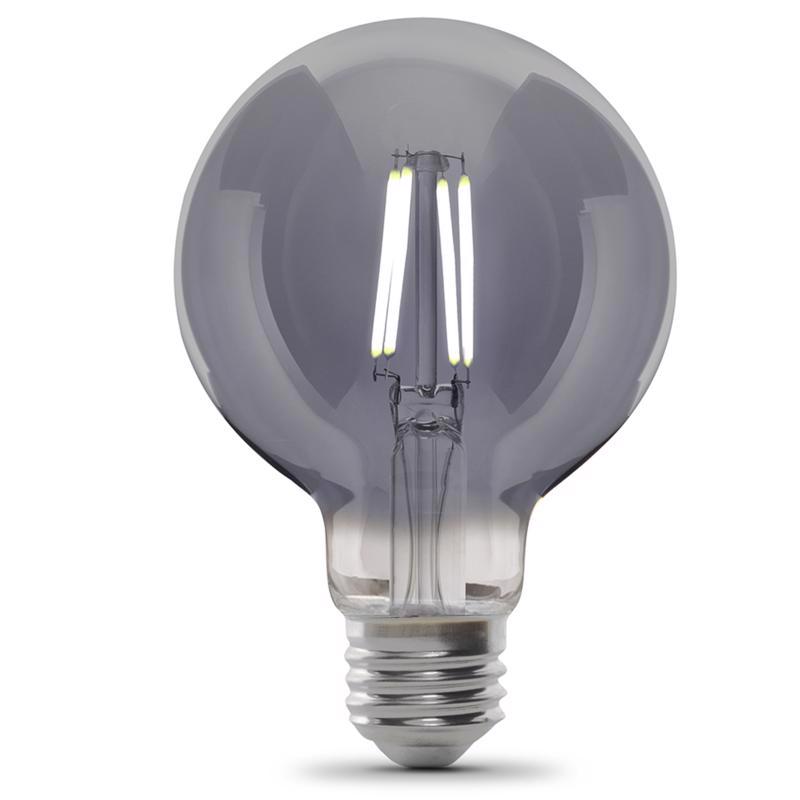 Feit G25 E26 (Medium) Filament LED Bulb Smoke Daylight 40 Watt Equivalence
