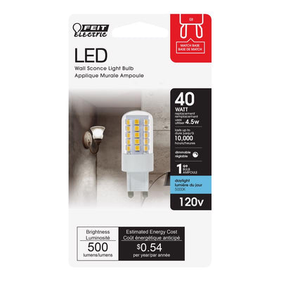 Feit T4 G9 LED Bulb Daylight 40 Watt Equivalence