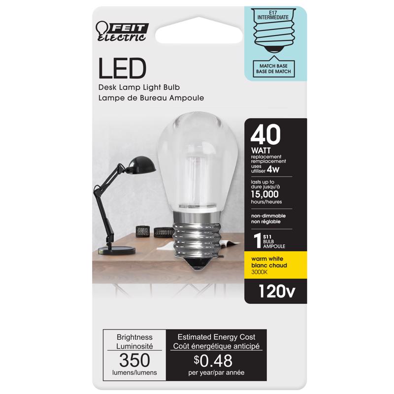 Feit S11 E17 (Intermediate) LED Bulb Warm White 40 Watt Equivalence