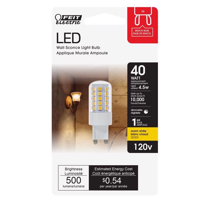 Feit T4 Bi-Pin LED Bulb Warm White 40 Watt Equivalence