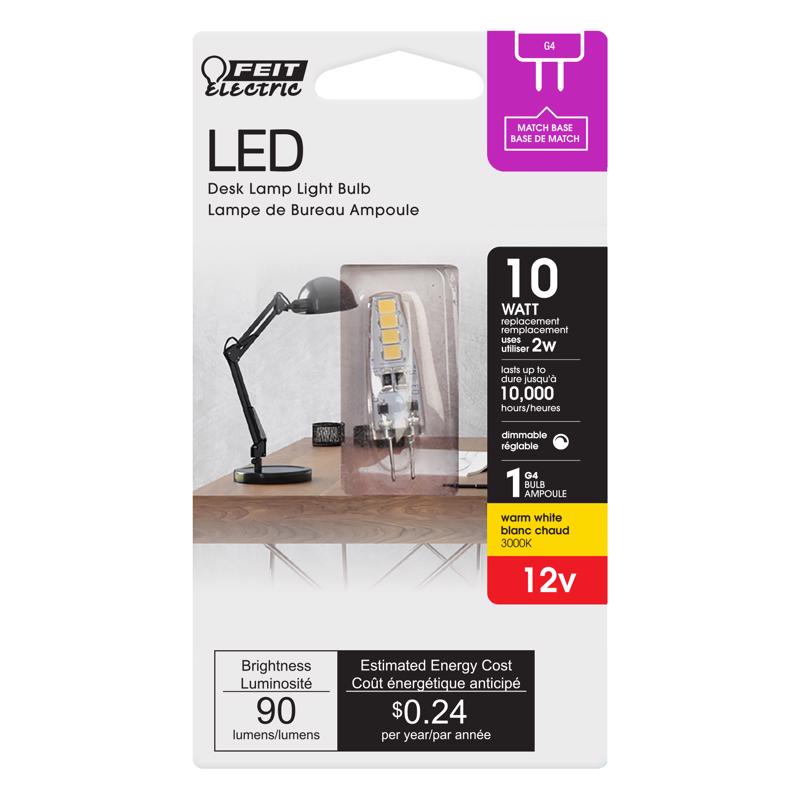 Feit T4 Bi-Pin LED Bulb Warm White 10 Watt Equivalence